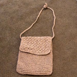 100% paper woven crossbody